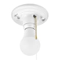 thumbnail image 2 of Maxxima Keyless Plastic Lamp Holder - Featuring Pull Chain, One-Piece Medium Base, E26 Socket Outlet Box Mount, 660W - 2 Pack, 2 of 7