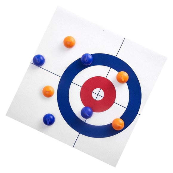 Portable Indoor Curling Board Game with for kids and game floor adults 8 Rollers Family Games for Kid's