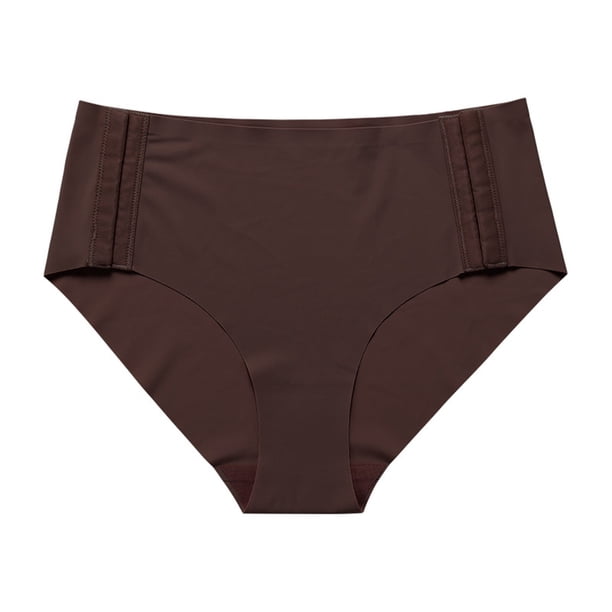 Gibobby Pantaletas de algodón para mujer Ropa interior de niña simple Calzoncillos de mujer de algodón de cintura alta sin costuras sexy(A,XL)