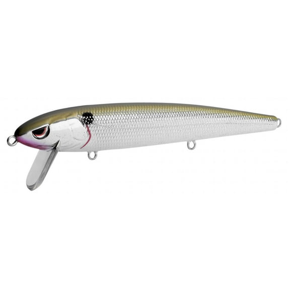Spro SEZMN130CRO Zero Minnow 130 wake bait, Chrome Olive