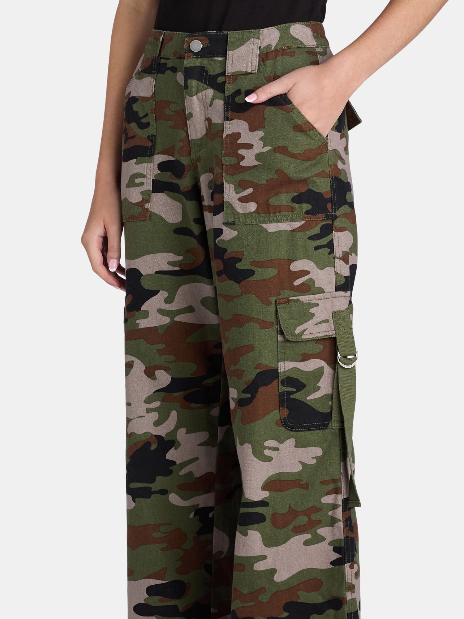 Tinseltown Juniors Twill Cargo Pants, 32" Inseam, Sizes XS-XXXL