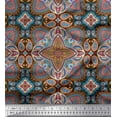 thumbnail image 1 of Soimoi Silk Fabric Mandala & Paisley Ethnic Print Fabric by The Yard 42 Inch Wide, 1 of 1