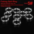 thumbnail image 1 of Splihome 100Pcs Silver Stainless Steel Fishing Split Ring Double Loop Split Open 3#-8# 5#, 1 of 5
