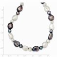 thumbnail image 3 of Primal Silver Sterling Silver White and Grey Freshwater Cultured Pearl Necklace, 3 of 6