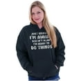 thumbnail image 4 of Funny I'm Awake But Not Ready Joke Unisex Plus Fleece Graphic Hoodie Brisco Brands 2X, 4 of 6