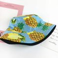 thumbnail image 4 of Fruit Print Bucket Hat Banana Pattern Fisherman Hats Summer Reversible Packable Cap, 4 of 5