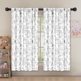thumbnail image 5 of Blackout Kids Curtains,Cat Line Art White Pattern Children's Insulated Curtains Set Of 2,Bedroom Essentials,Toddler Room Decor 52"x63", 5 of 5