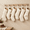 White Color, variant on 6 Pack Vintage Knit Christmas Stockings, Brown Color, Rustic Farmhouse Boho Holiday Décor