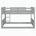 thumbnail image 2 of Gray Full Over Full Bunk Bed featuring Solid Pine Construction and Safety Guards, 2 of 13