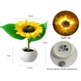 thumbnail image 2 of Lámpara de mesa LED con forma de girasol, luz de noche con flores artificiales, ramo de flores falsas, 2 of 8