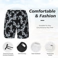 thumbnail image 5 of Daiia Flower Mens Swim Trunks Swim Shorts Quick Dry Swim Shorts with Mesh Lining Pockets-3X-Large, 5 of 9