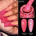 thumbnail image 3 of Bamboohart Vernis Gel Réfléchissant Fluorescent Rose 7 ml, Paillettes, Néon, Semi-Permanent, UV LED, Vernis Gel pour Nail Art, Manucure, 3 of 8