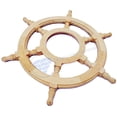 thumbnail image 4 of Wooden Ship Wheel Pine Wood (Plain Finish) - (18 Inches, Natural), 4 of 6