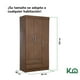 thumbnail image 5 of Ropero Closet Armario Mueble Moderno KingsHouse Placard New Roma 3 Puertas 2 Cajones Color Cafe, 5 of 7