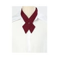 thumbnail image 2 of INSPIRE CHIC Unisex School Uniform Solid Adjustable Button Criss-Cross Bow Tie Wine Red One Size, 2 of 6