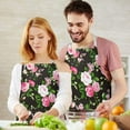 thumbnail image 3 of Pioneer Flower Floral Print Pattern Apron-Garden Aprons for Women with Pockets-Cotton Linen Waterproof Kitchen Cooking Gardening Aprons Adjustable for Kitchen,Cooking,BBQ and Salon 33x27 Inch, 3 of 7