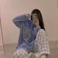 thumbnail image 3 of Conjunto de pijama de dos piezas para mujer, ropa de casa gruesa de invierno, cómodo, informal, Simple, elegante, suelto, nuevo, 3 of 5