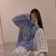 thumbnail image 3 of Conjunto de pijama de dos piezas para mujer, ropa de casa gruesa de invierno, cómodo, informal, Simple, elegante, suelto, nuevo, 3 of 5