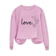 thumbnail image 4 of Sudadera Penkiiy Valentine para mujer: lindas camisetas del día de San Valentín Love Heart Graphic Print Suéter de manga larga Tops L Pink, 4 of 4