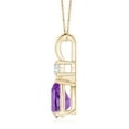 thumbnail image 2 of ANGARA Natural 2.6 ct Amethyst Teardrop Pendant with Diamond in 14K Yellow Gold for Women (Size-12x8mm) | February Birthstone, Anniversary, Jewelry Gift for Women | Natural Amethyst Necklace, 2 of 11