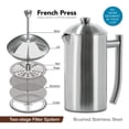 thumbnail image 2 of Prensa francesa Frieling para café de 1,3 L, acero inoxidable aislado, 2 of 8