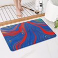 thumbnail image 4 of Blue Red Gold Marble Pattern Bathroom Rugs Mat,Non Slip Microfiber Bathroom Rug,Rubber Backing,Soft Bathroom Mats for Bathroom Floor,Tub and Shower,17x27in(43x68cm), 4 of 5