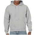 thumbnail image 2 of HaHaHappy Men's Fashion Hoodie Oversized Soft Long Sleeve Solid Color Hooded Sweatshirts with Kangaroo Pocket Hoodies Pullover Light Gray 4XL, 2 of 9