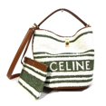 thumbnail image 1 of Pre-Owned CELINE 195572ED3-15KZ Border Bucket 16 (Cèze) Striped Textile 2-Way Bag... (Good), 1 of 17