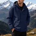 thumbnail image 6 of Abomasnow Mens Big and Tall Jackets Zip Up Waterproof Windbreaker Hooded Rain Jackets Casual Lightweight Hiking Travel Rain Coat with Pockets, 6 of 9