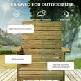thumbnail image 5 of Outsunny Wooden Outdoor Rocking Chair, Traditional Slatted Wood Rocker with Armrests for Indoor & Outdoor, Light Brown, 5 of 9