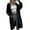 Black, variant on Baqcunre Womens Jacket Women's Autumn Knit Cardigan Mid Length Double Pocket Casual Loose Coat Suitable For Family Party Travel Daily Cardigan Womens Coats Womens Fall Fashion 2023 Black L