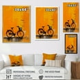 thumbnail image 2 of Designart "Tangerine Trek Bike" Bicycle Picture Framed Canvas Wall Art, 2 of 5