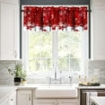 thumbnail image 4 of Christmas Snowflake Kithen Curtains Valances for Windows, Merry Xmas Holiday Window Treatment Valances for Kitchen Living Room Cafe Decor 54''x18'', 1 Panel, 4 of 6