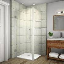 AstonGlobal SEN993-CH-34-10 Aquadica 34 x 34 x 72 in.Completely Frameless Square Shower Enclosure with Glass Shelves in Chrome