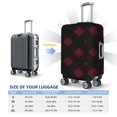 thumbnail image 2 of Multi-Size Suitcase Protective Cover Full Range Double Stitching Invisible Zipper For Travel Business Argyle Plaid Darkred_4 Small, 2 of 8