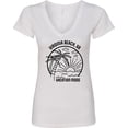 thumbnail image 3 of Inktastic Summer Vacation Mode Virginia Beach Virginia Women's V-Neck T-Shirt, 3 of 5