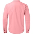 thumbnail image 4 of Qwertyu Men's Long Sleeve Button Down Shirt Casual Cotton Linen Textured Solid Color Lightweight Shirt Summer Beach Tops Pink XL, 4 of 5