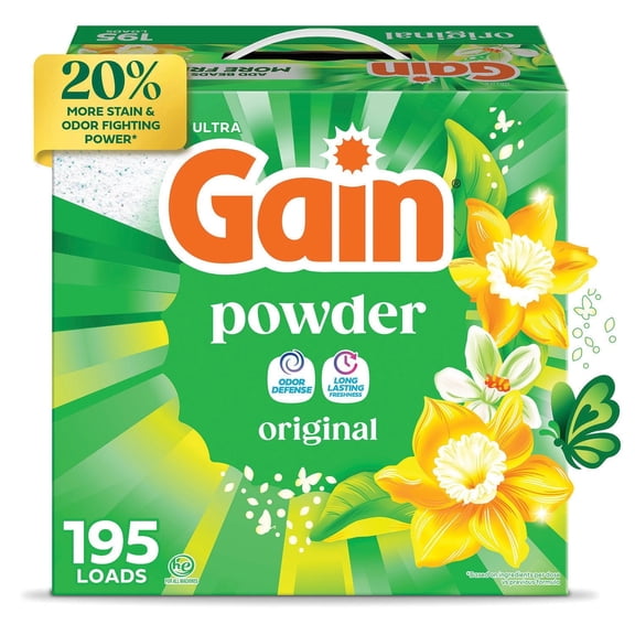Gain Powder Laundry Detergent, Original, 195 Loads (180 Ounce)