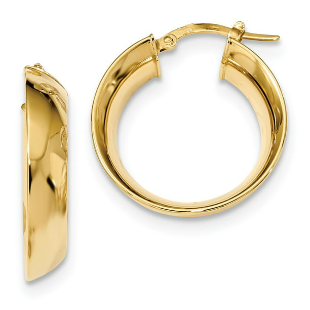 Diamond2Deal - 14k Yellow Solid Gold Small Hoop Earrings for Womens ...