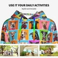 thumbnail image 4 of Uemuo Cute Dogs Collage Pattern Women's Hoodie with Eye-catching Drawstrings- Casual Pullover Hoodie with Kangaroo Pocket, Stylish Hooded Sweatshirt-Large, 4 of 7