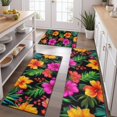 thumbnail image 2 of Pioneer Flower Floral Print Pattern Kitchen Rugs Sets Of 3,Kitchen Runner Rugs Non Skid Washable,Decorative Kitchen Floor Mats for Kitchen,Sink,Laundry,17"x30"+ 17"x47" + 17"x59", 2 of 6