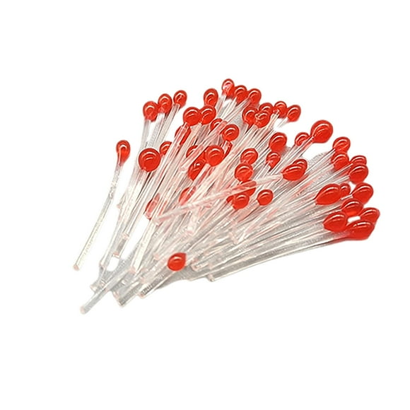koolsoo 50Pcs Eyes Shrimp Eyes Portable for Freshwater Saltwater Lifelike Tying red