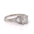 thumbnail image 3 of Art Deco Solitaire Diamond Engagement Ring, Antique Openwork Filigree Ring, Vintage Surprise Diamond Ring, 2.2 Ct Simulated Diamond, 925 Sterling Silver, Gift Ring For Mom, 3 of 5