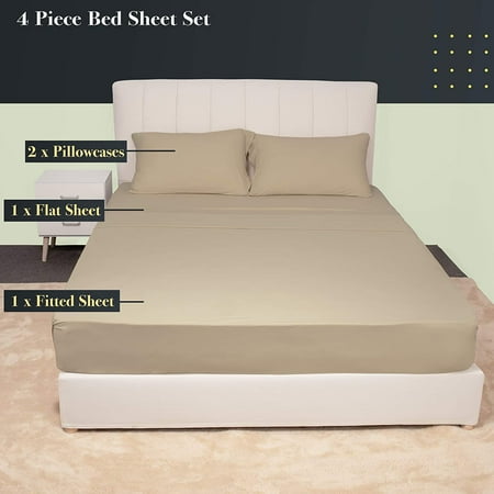 Shtuuyinggstretch Sheets Set King Size Microfiber Jersey Knit T Shirt Like Extra Soft 4 Way Shtuuyinggstretch Sheets Set King Size, Jersey Bed Sheets Cal King