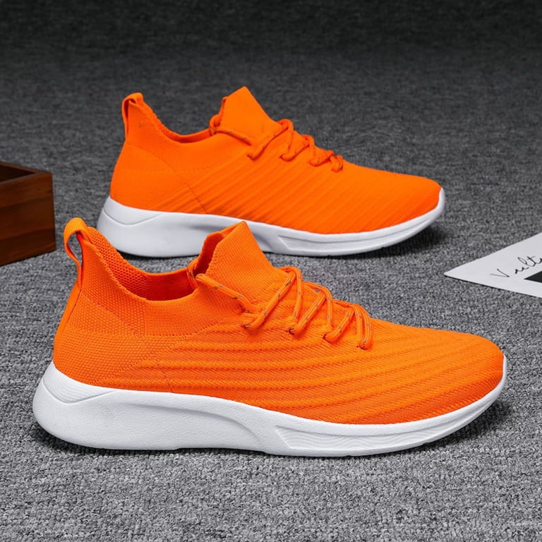 Men\'s Sport Fashion Running Walking Orange Athletic Tennis Sneakers Shoes gvdentm Men main image 3