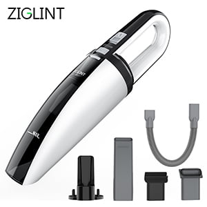 ZIGLINT Y8 Handheld Vacuum Cordless Portable 6KPA Cleaner with Individual Charge Mount and 4 Headtools Wet Dry Suction for Home Car Pet Fur