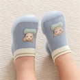 thumbnail image 5 of Baby Shoes Size 20 For 6 Months-12 Months Boys Animal Cartoon Socks Warmthe Floor Socks Non Slip Prewalker Toddler Sneakers Blue, 5 of 5