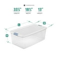 thumbnail image 2 of Sterilite 106 Quart Clear Plastic Storage Bin with White Latch Lid, 20 Pack, 2 of 11