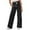 a#93Black276, variant on CAIVO Girls Elastic Waist Wide Leg Pants Straight Leg Casual Trousers Kids Youth Summer Fashion Pure Color Long Bottoms Cute Slacks
