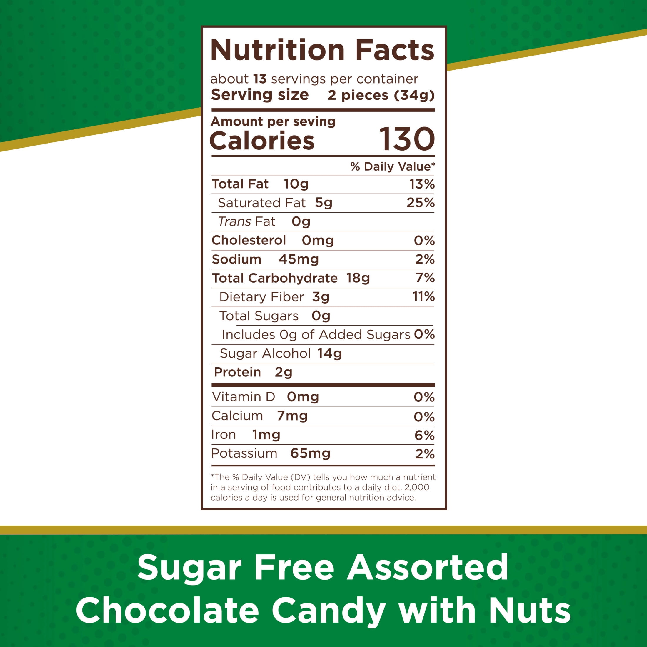RUSSELL STOVER Sugar Free Assorted Chocolate Candy with Nuts, 15.5 oz. bag (≈ 26 pieces)